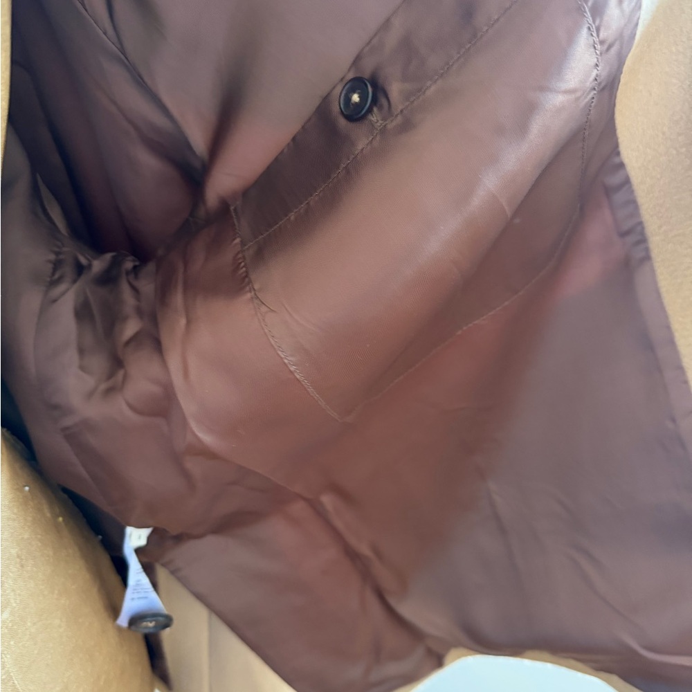 Women's Camel Pea Coat with Button Front New with tags - Picture 6 of 7